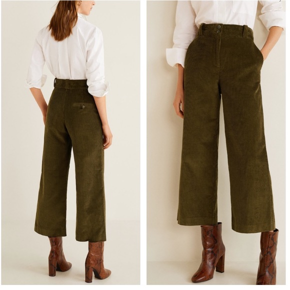 Last one! 🛍 MANGO wide leg corduroy pants cropped - Picture 2 of 7